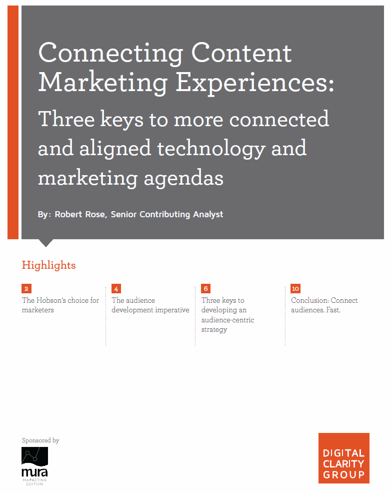 Connecting Content Marketing Experiences: Three keys to more connected and aligned technology and marketing agendas