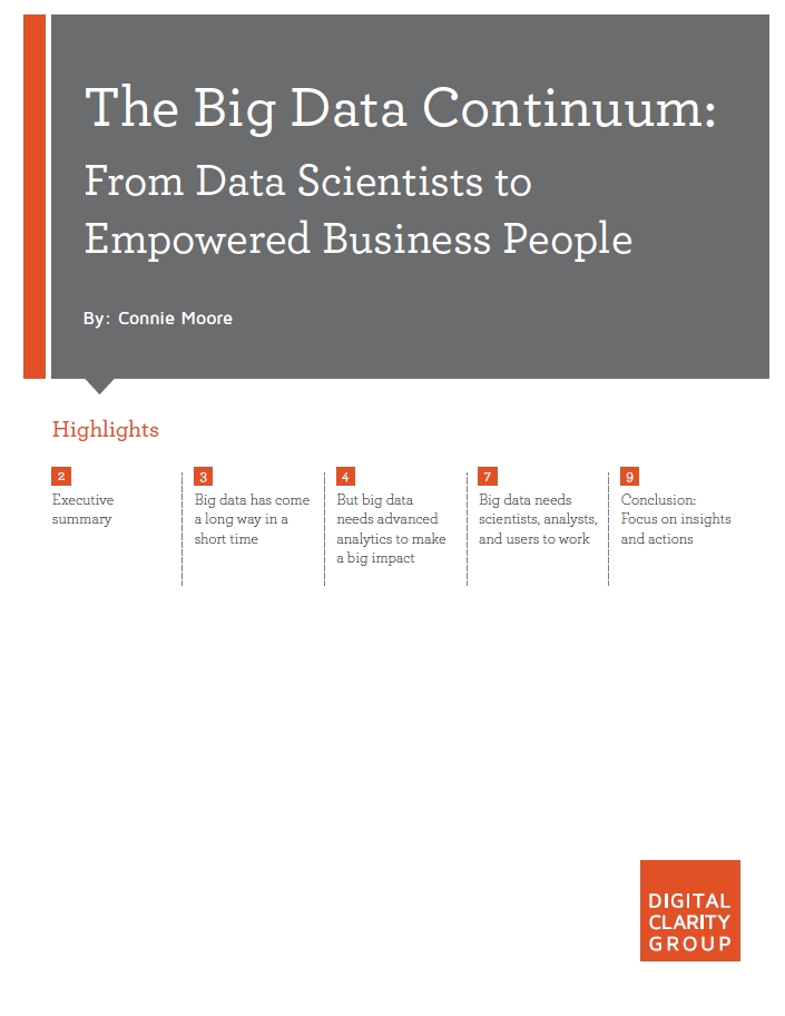 The Big Data Continuum: From Data Scientists to Empowered Business People