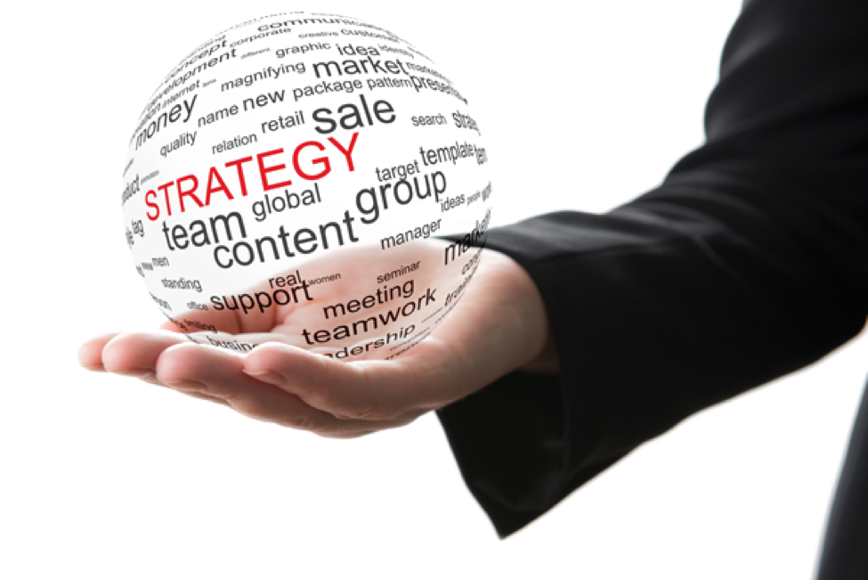 artificial intelligence marketing crystal ball with words