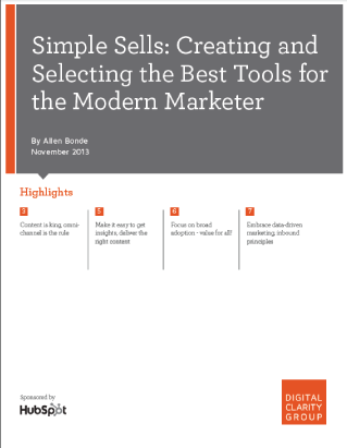 Simple Sells: Creating and Selecting the Best Tools for the Modern Marketer