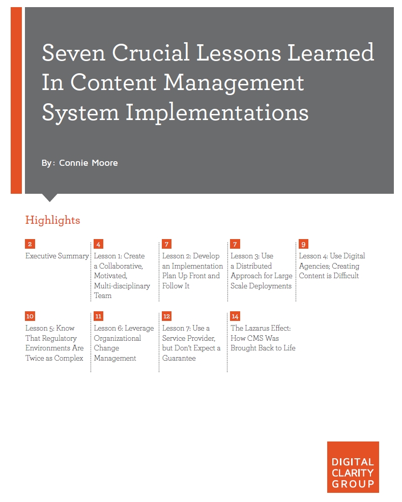 Seven Crucial Lessons Learned In Content Management System Implementations
