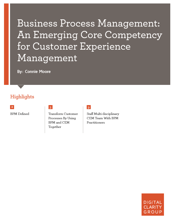 Business Process Management: An Emerging Core Competency for Customer Experience Management