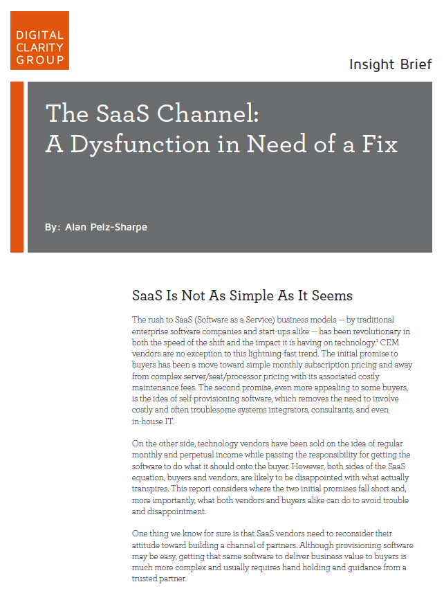 The SaaS Channel: A Dysfunction in Need of a Fix